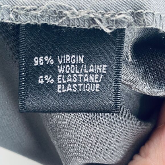 Lafayette 148 Pants Size 6 Gray Wide Leg Trousers Dress Pants Classic Minimalist - Picture 7 of 10